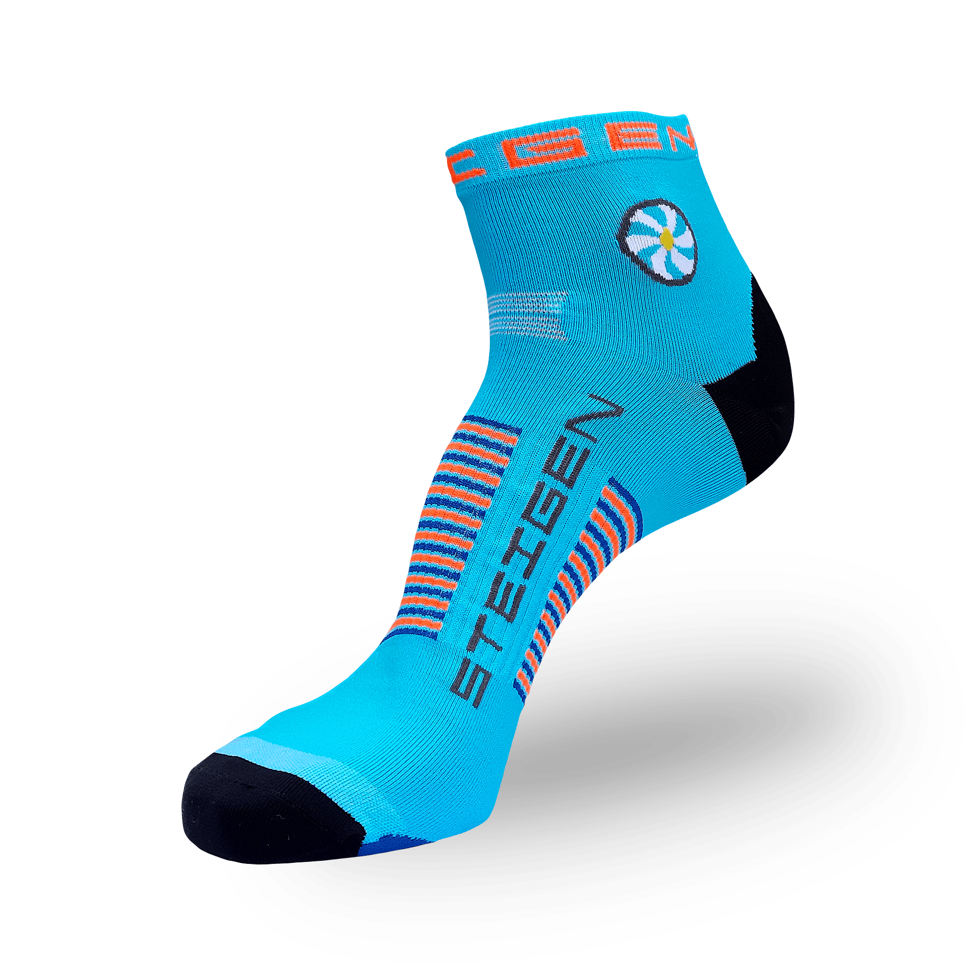 Big Foot (Size 12+ Only) Blue Running Socks ¼ Length