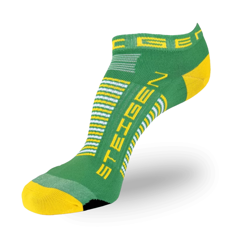 Green & Gold Running Socks Zero Length